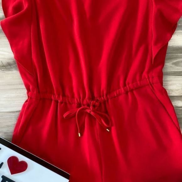 034 Ralph Lauren ruffled trim jumpsuit NWT Size 4 - Picture 9 of 11